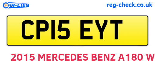 CP15EYT are the vehicle registration plates.