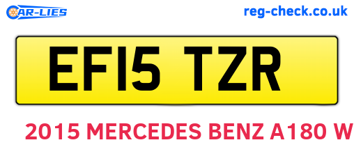 EF15TZR are the vehicle registration plates.