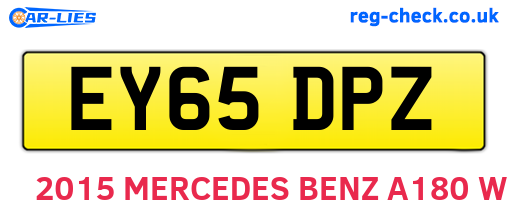 EY65DPZ are the vehicle registration plates.