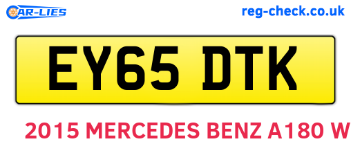 EY65DTK are the vehicle registration plates.