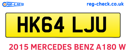 HK64LJU are the vehicle registration plates.