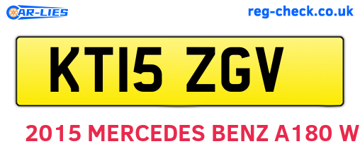 KT15ZGV are the vehicle registration plates.