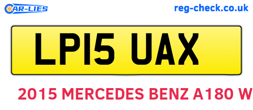 LP15UAX are the vehicle registration plates.