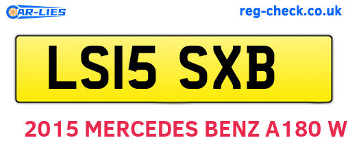 LS15SXB are the vehicle registration plates.