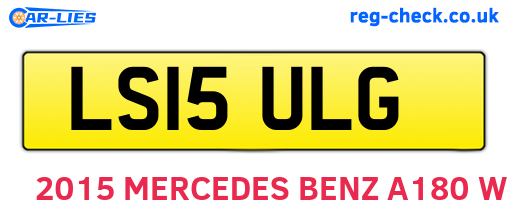 LS15ULG are the vehicle registration plates.