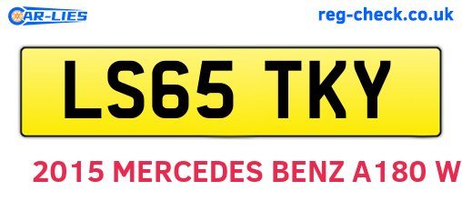 LS65TKY are the vehicle registration plates.