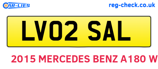 LV02SAL are the vehicle registration plates.