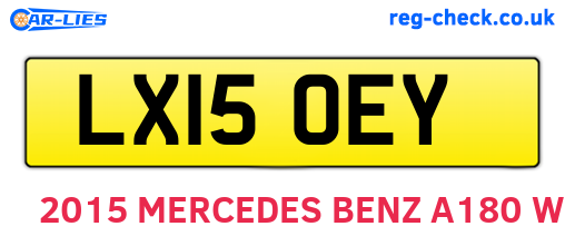 LX15OEY are the vehicle registration plates.