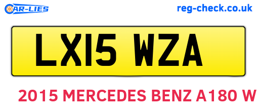 LX15WZA are the vehicle registration plates.