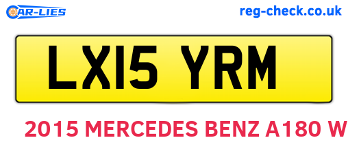 LX15YRM are the vehicle registration plates.