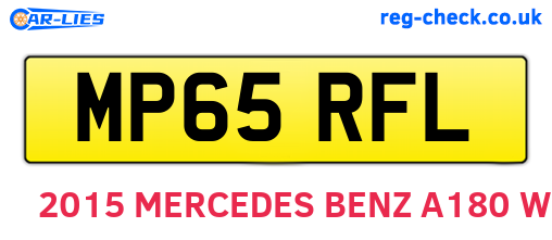 MP65RFL are the vehicle registration plates.