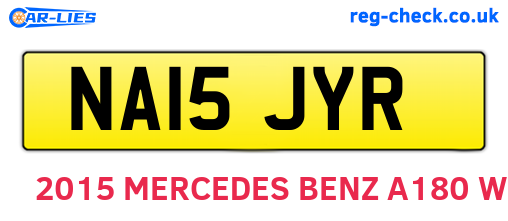 NA15JYR are the vehicle registration plates.