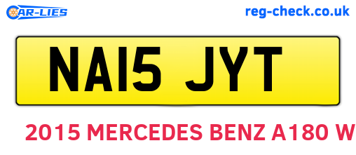 NA15JYT are the vehicle registration plates.