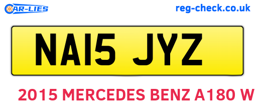 NA15JYZ are the vehicle registration plates.