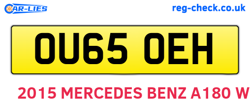 OU65OEH are the vehicle registration plates.