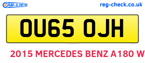 OU65OJH are the vehicle registration plates.