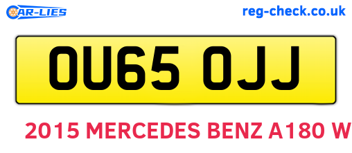 OU65OJJ are the vehicle registration plates.