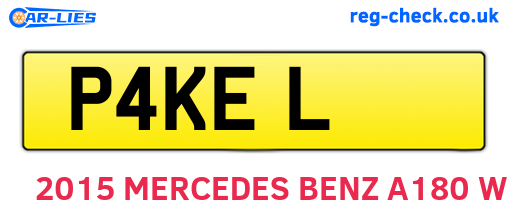P4KEL are the vehicle registration plates.