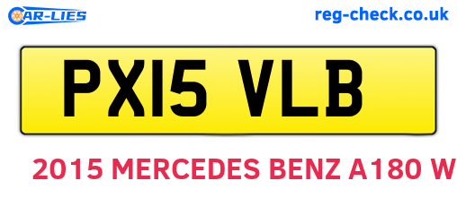 PX15VLB are the vehicle registration plates.