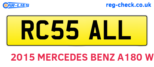 RC55ALL are the vehicle registration plates.