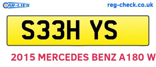 S33HYS are the vehicle registration plates.