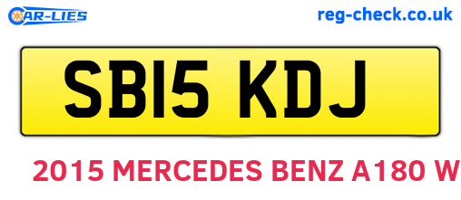 SB15KDJ are the vehicle registration plates.