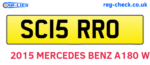 SC15RRO are the vehicle registration plates.
