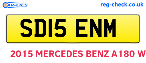 SD15ENM are the vehicle registration plates.