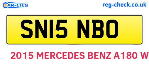 SN15NBO are the vehicle registration plates.