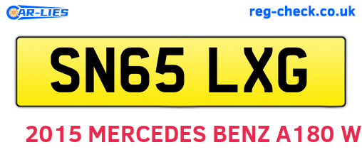 SN65LXG are the vehicle registration plates.