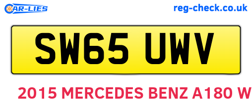 SW65UWV are the vehicle registration plates.