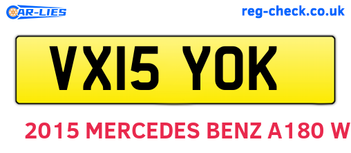 VX15YOK are the vehicle registration plates.