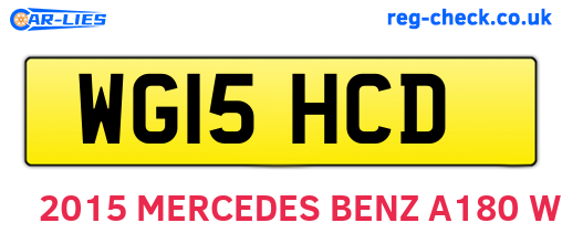 WG15HCD are the vehicle registration plates.