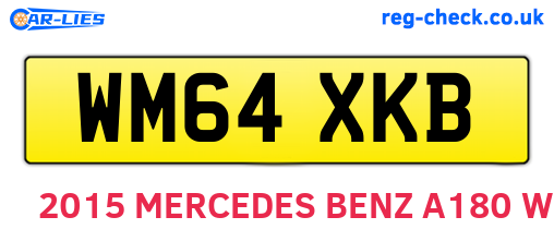 WM64XKB are the vehicle registration plates.