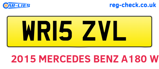 WR15ZVL are the vehicle registration plates.