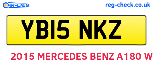 YB15NKZ are the vehicle registration plates.