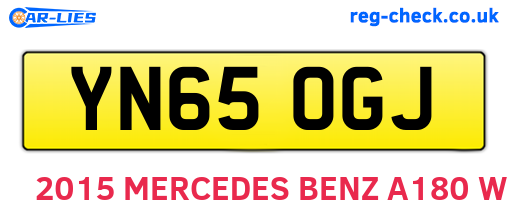 YN65OGJ are the vehicle registration plates.