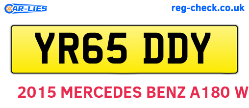 YR65DDY are the vehicle registration plates.