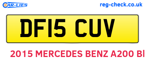 DF15CUV are the vehicle registration plates.