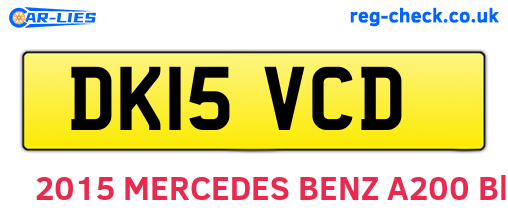 DK15VCD are the vehicle registration plates.