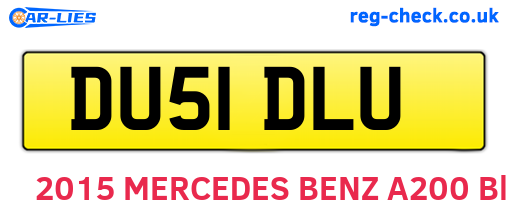 DU51DLU are the vehicle registration plates.