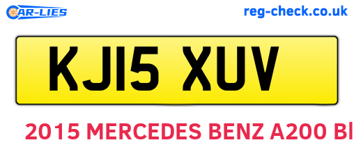 KJ15XUV are the vehicle registration plates.