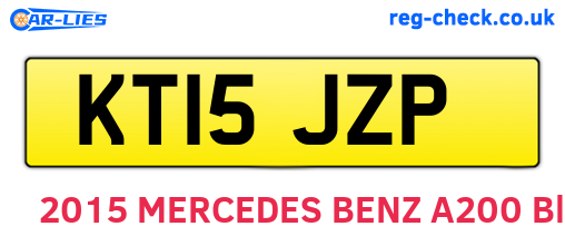 KT15JZP are the vehicle registration plates.