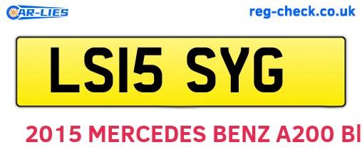 LS15SYG are the vehicle registration plates.