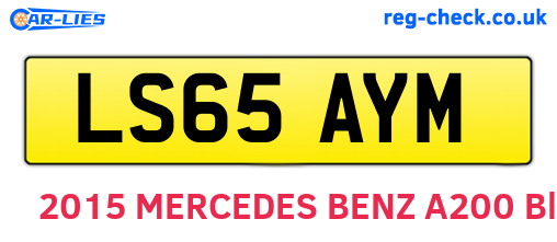 LS65AYM are the vehicle registration plates.