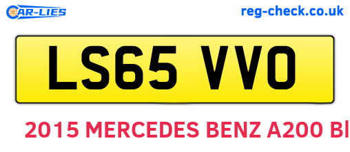 LS65VVO are the vehicle registration plates.