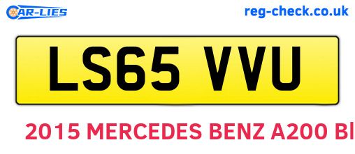 LS65VVU are the vehicle registration plates.