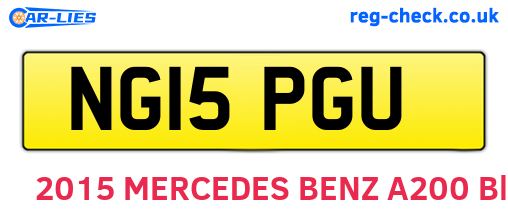 NG15PGU are the vehicle registration plates.