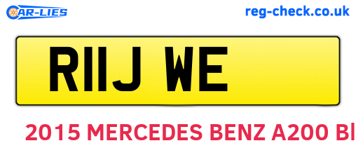R11JWE are the vehicle registration plates.