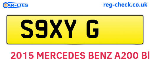 S9XYG are the vehicle registration plates.
